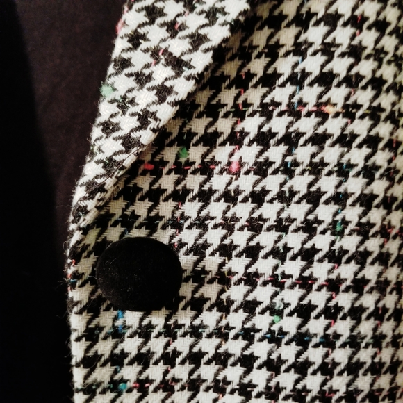 Vintage Neon Houndstooth Blazer Size 8 - Picture 6 of 8